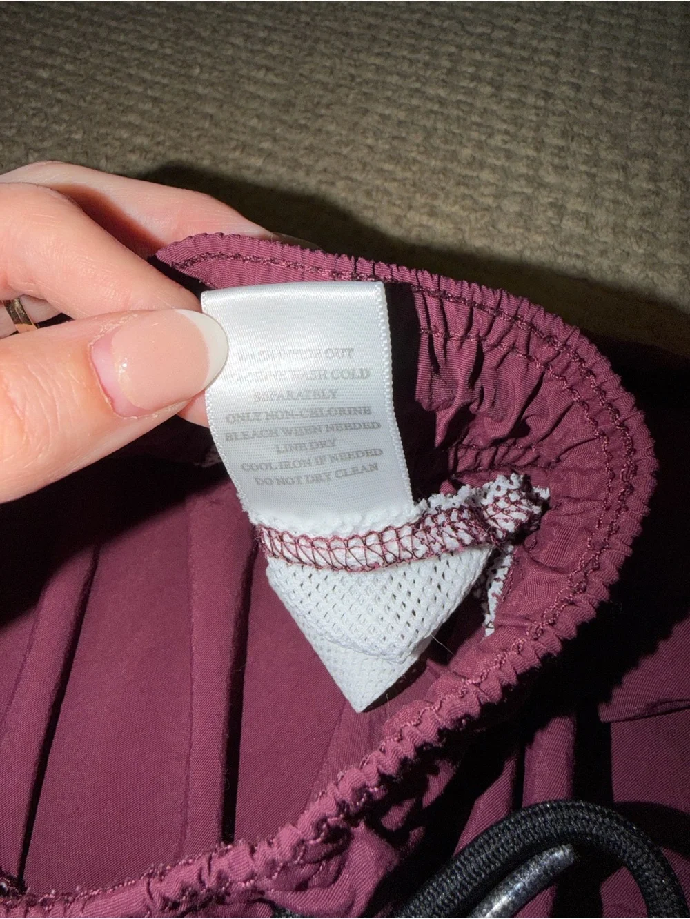 PacSun Burgundy Swim Trunks